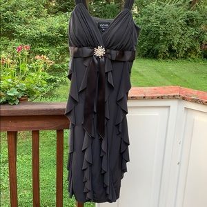 Formal black ripple dress size 4